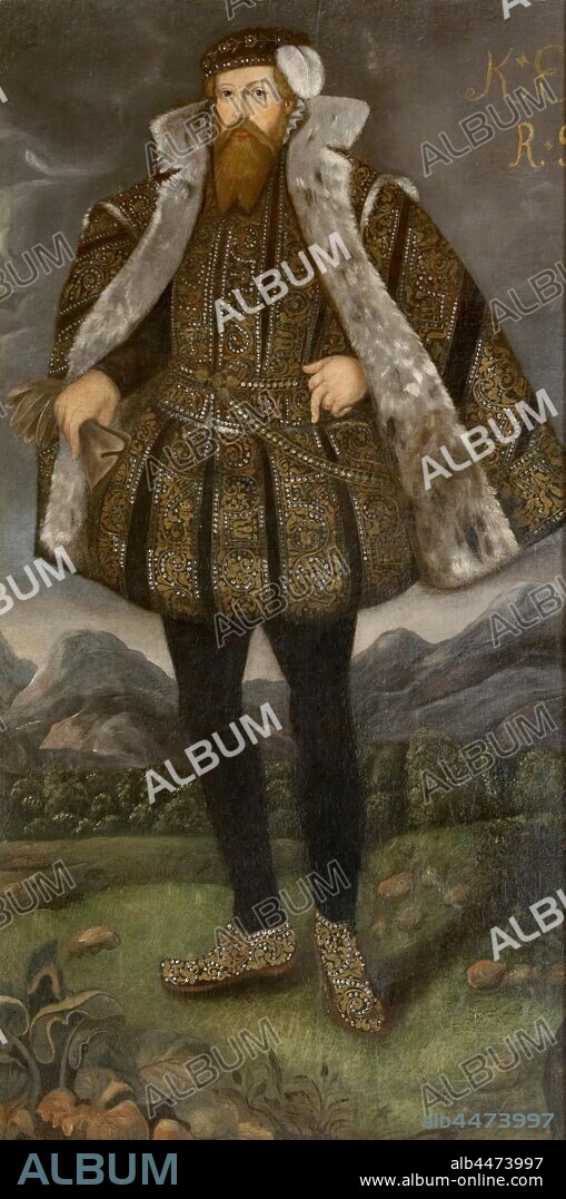 King Erik XIV, Erik XIV, 1533-1577 King of Sweden, painting, Eric XIV of Sweden, oil on canvas, Height, 195 cm (76.7 inches), Width, 98 cm (38.5 inches).