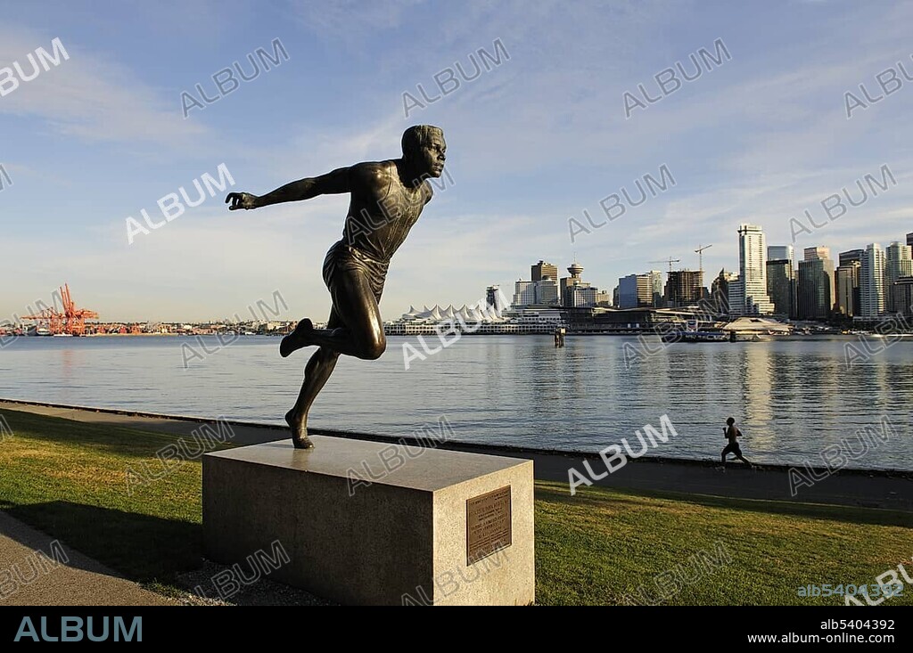 Harry Winston Jerome statue, Stanley Park, Vancouver, British Columbia, Canada, North America.