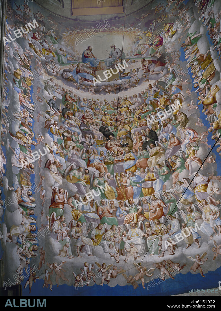 LUCA CAMBIASO (1527-1585). IGLESIA - BOVEDA DEL CORO - LA GLORIA (1584-85) -  RENACIMIENTO ITALIANO-MANIERISMO.