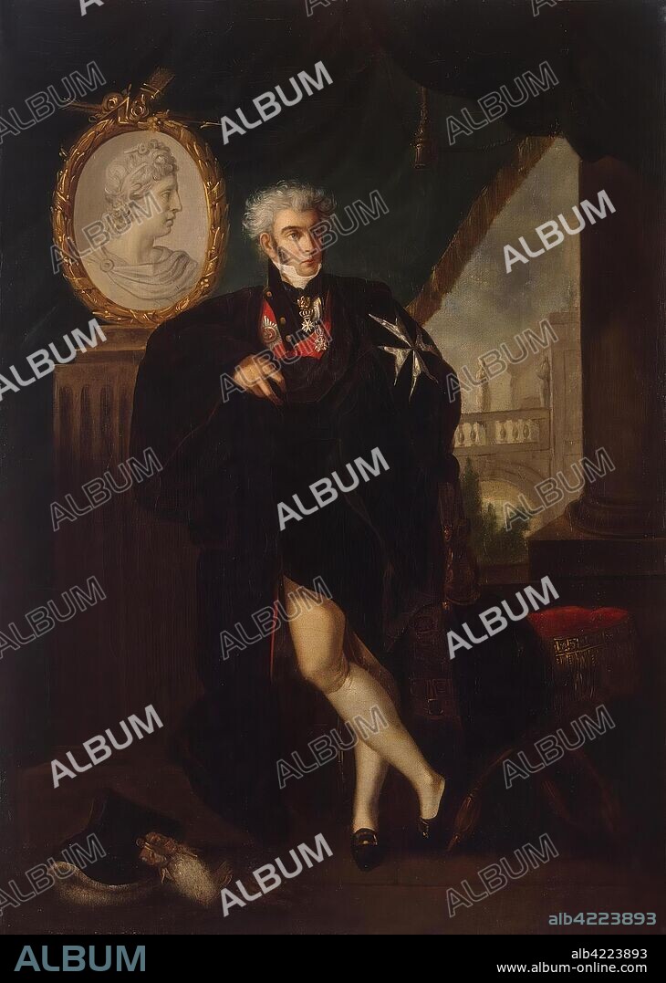 ANONYMOUS ARTIST, EARLY 19TH CENTURY. 'Portrait of Dmitry Naryshkin'. Austria, Early 19th century. Dimensions: 63x44,5 cm.