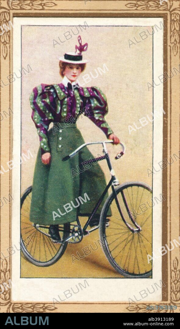 'Lady Cyclist Wearing Divided Skirt', 1939. From Cycling 1839-1939 . [John Player & Sons, London, 1939].