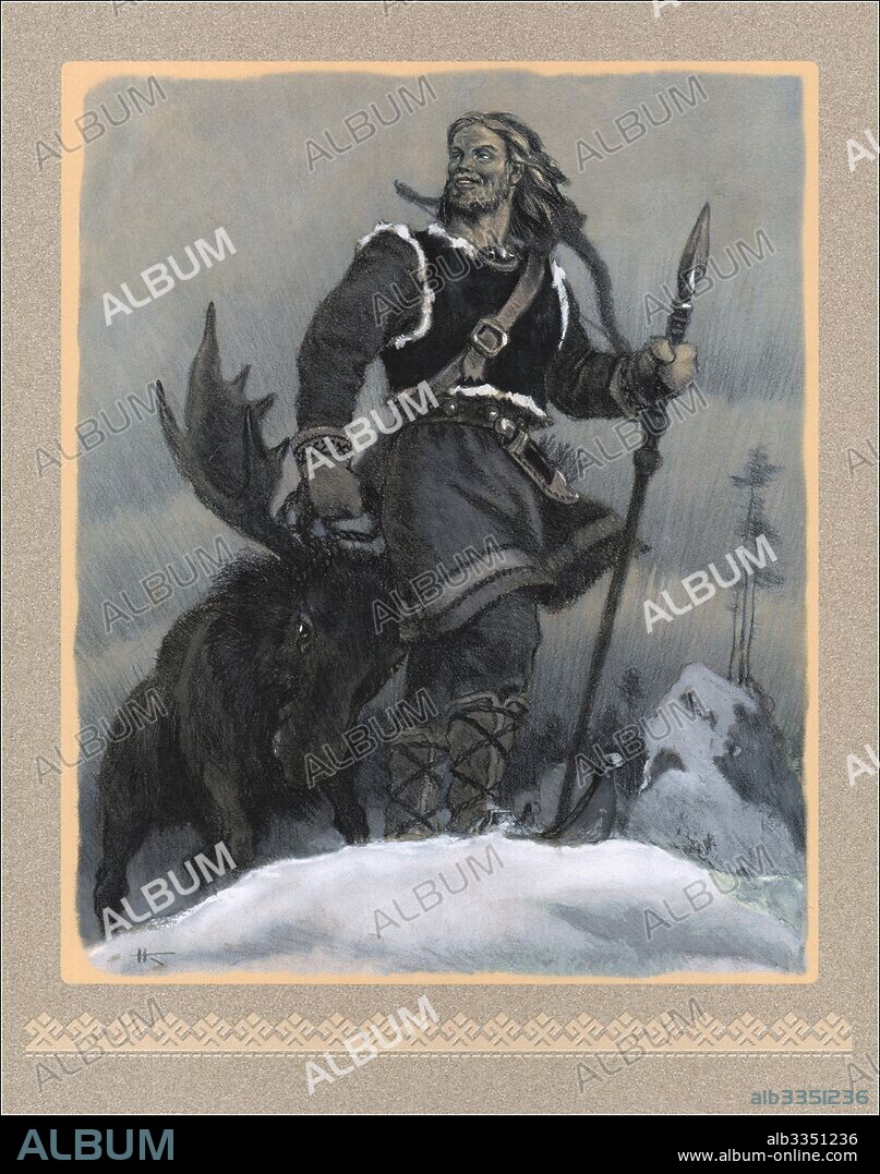 NIKOLAI MIKHAYLOVICH KOCHERGIN. Illustration to the national epic Kalevala.