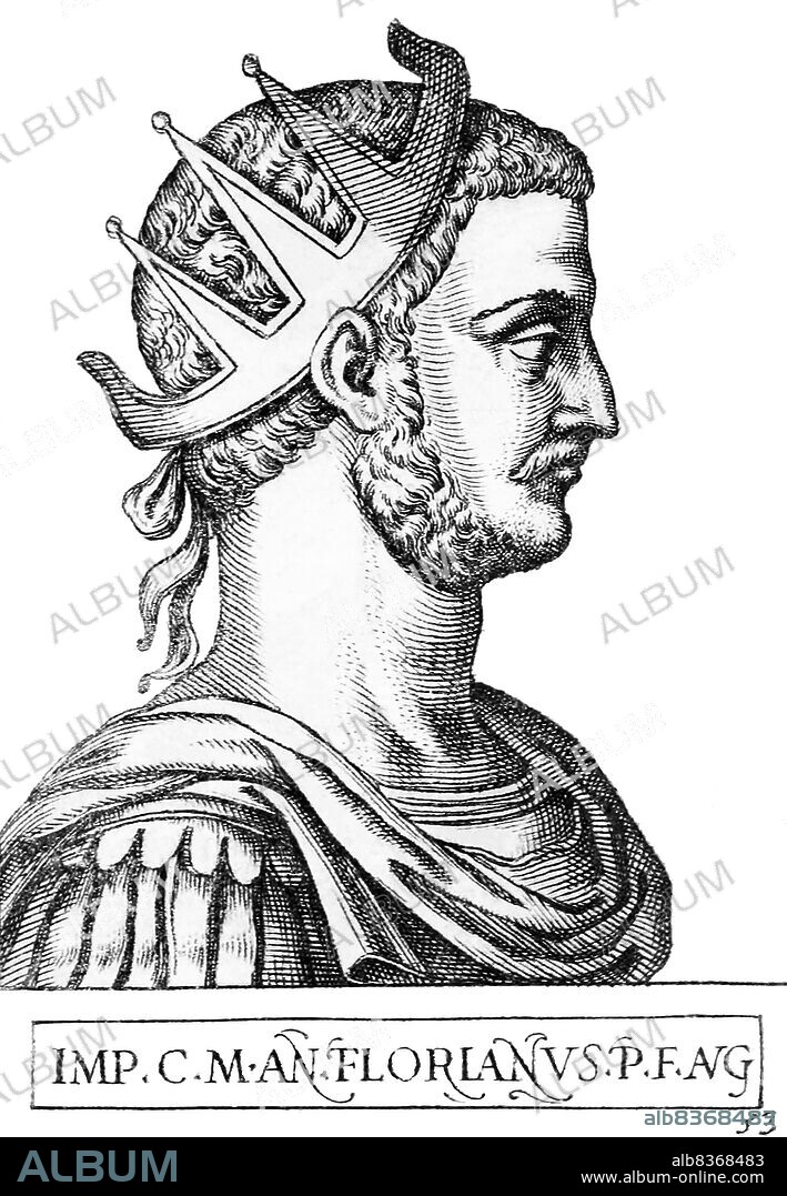 Florianus (-276), also known as Florian, was the maternal half-brother of Emperor Tacitus. He was made Praetorian Prefect by Tacitus in his war against the Goths, and when Tacitus died in 276, the army in the West declared Florian the next emperor without the consent of the Senate.<br/><br/>. Florian had the support of many of the western provinces, while rival claimant Probus had the support of the eastern provinces. The two rivals fought each other at the Battle of Cilicia, with Florian possessing the larger army but Probus being a more experienced general.<br/><br/>. Florian's army, not used to the hot and dry climate of Cilicia, soon began to lose their confidence. They eventually turned on him and executed him in September 276, barely eighty-eight days into his reign.
