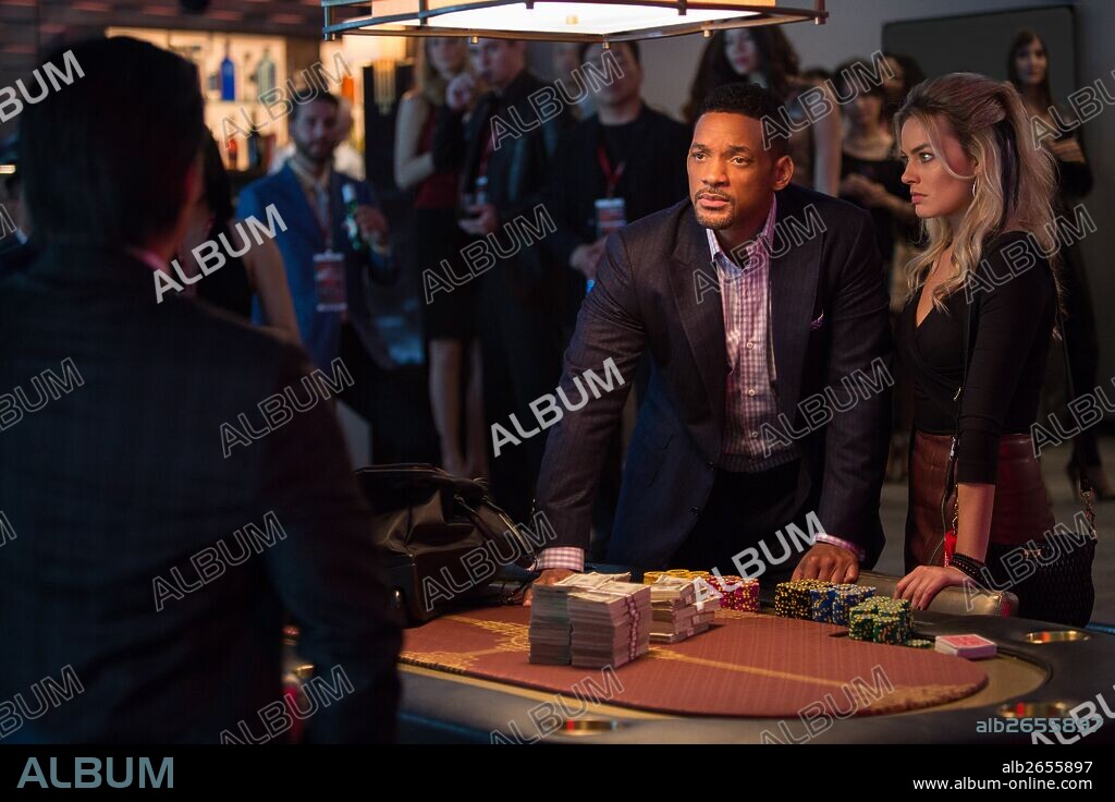 MARGOT ROBBIE and WILL SMITH in FOCUS, 2015, directed by GLENN FICARRA and JOHN REQUA. Copyright KRAMER & SIGMAN FILMS/ZAFTIG FILMS / MASI, FRANK.