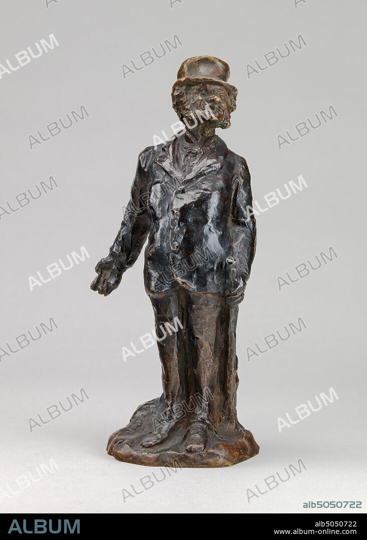 Anonymous Artist, (sculptor), Honoré Daumier, (related artist), French, 1808 - 1879, The Small Shopkeeper (Le petit propriétaire), model probably after 1860, cast around February 1956, bronze, overall: 16.9 x 7.8 x 5.7 cm (6 5/8 x 3 1/16 x 2 1/4 in.).