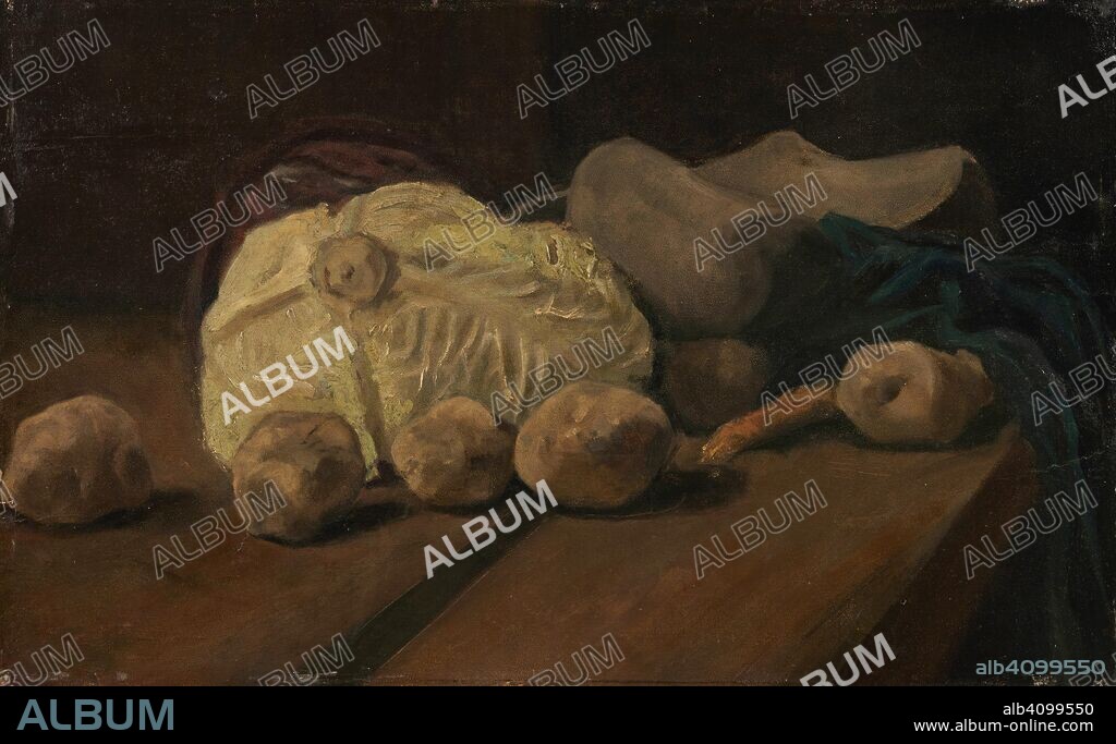 VINCENT VAN GOGH. Still Life with Cabbage and Clogs. Date: November-December 1881, The Hague. Dimensions: 34 cm x 55 cm, 56.7 cm x 77.5 cm.