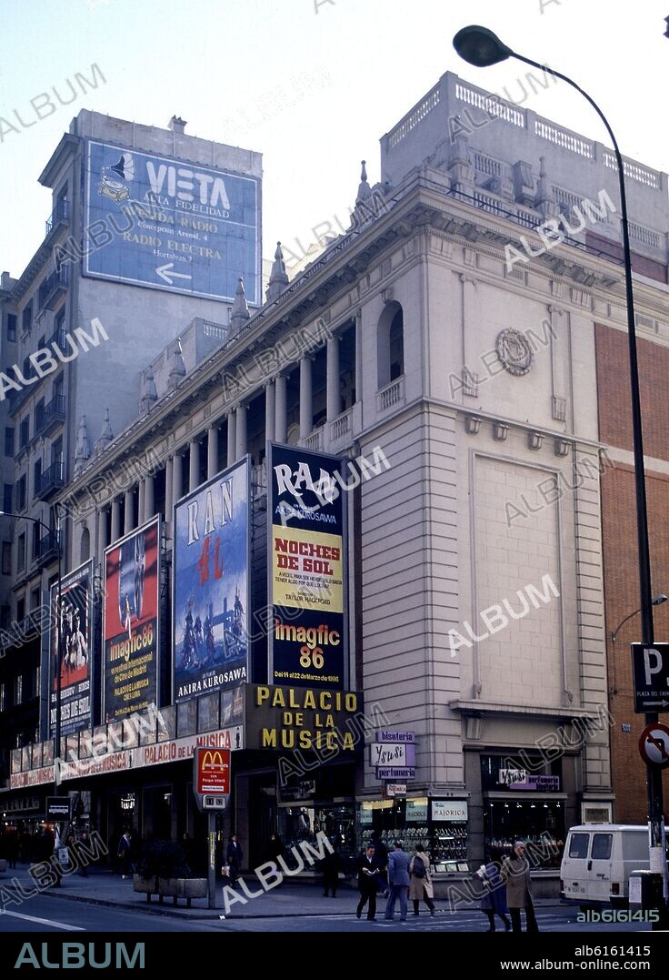 SECUNDINO ZUAZO (1887-1971). PALACIO DE LA MUSICA SITUADO EN LA GRAN VIA Nº 35 - EDIFICIO REALIZADO EN EL AÑO 1926 -.
