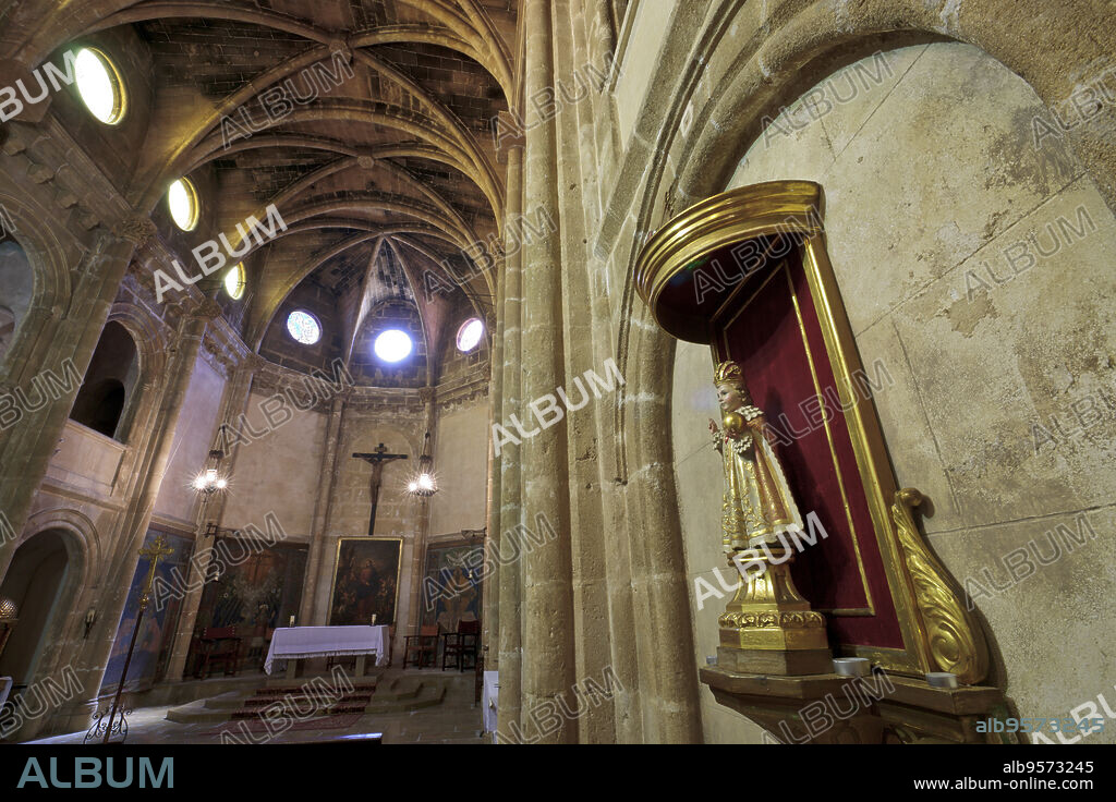 Chapel of the Temple, XIII century. Single nave with ribbed vault. Palma. Mallorca. Balearic Islands. Spain.