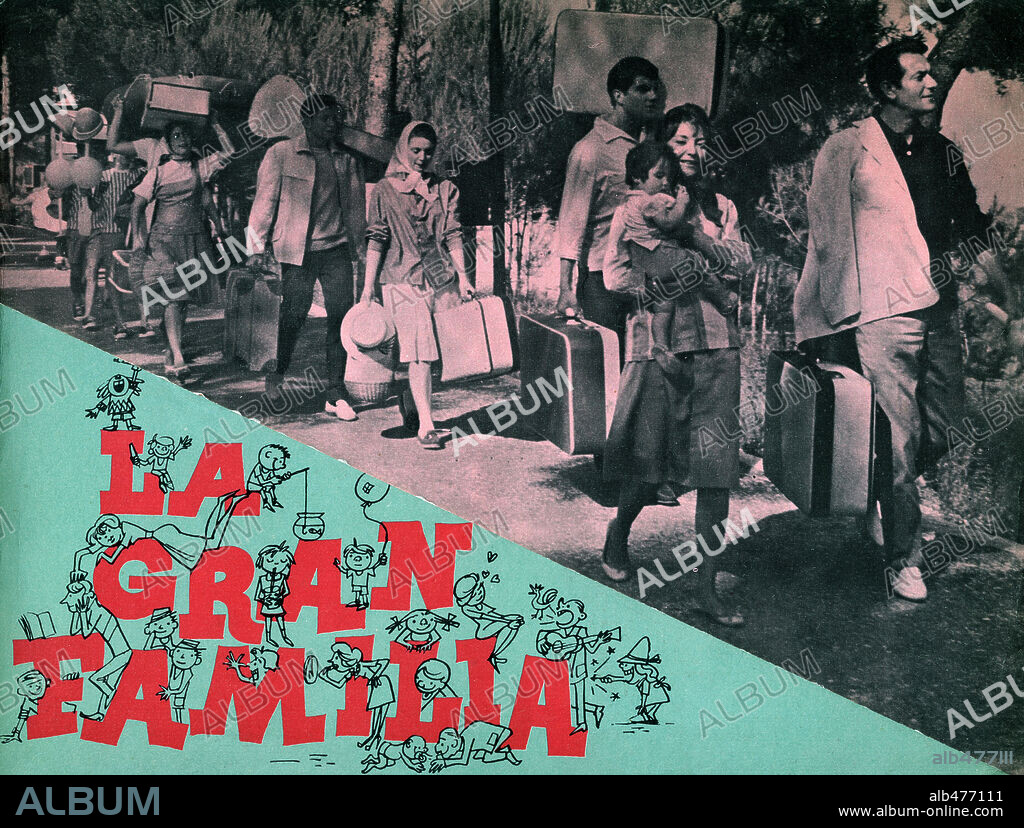 Poster de LA GRAN FAMILIA, 1962, dirigida por FERNANDO PALACIOS. Copyright PEDRO MASO P.C.