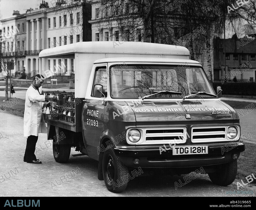 1970 Bedford CF milk delivery van.