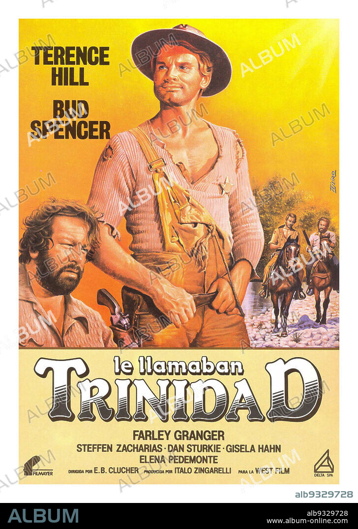 Poster de LE LLAMABAN TRINIDAD, 1970 (LO CHIAMAVANO TRINITA...), dirigida por ENZO BARBONI. Copyright WEST FILM.