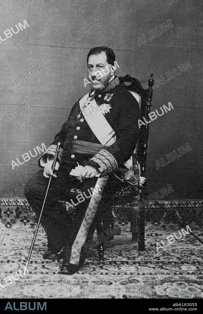 ANGEL ALONSO MARTINEZ (1825-1868). RETRATO DE FRANCISCO DE PAULA DE BORBON (1794-1865) - INFANTE DE ESPAÑA - S XIX.
