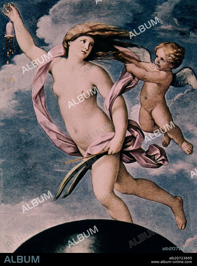 GUIDO RENI (1575/1642). Fortune with a Crown - 1623 - 188x155 cm - oil on canvas.