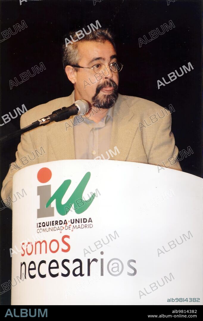 June 9, 2000. Ángel Pérez, general coordinator of Izquierda Unida in Madrid.