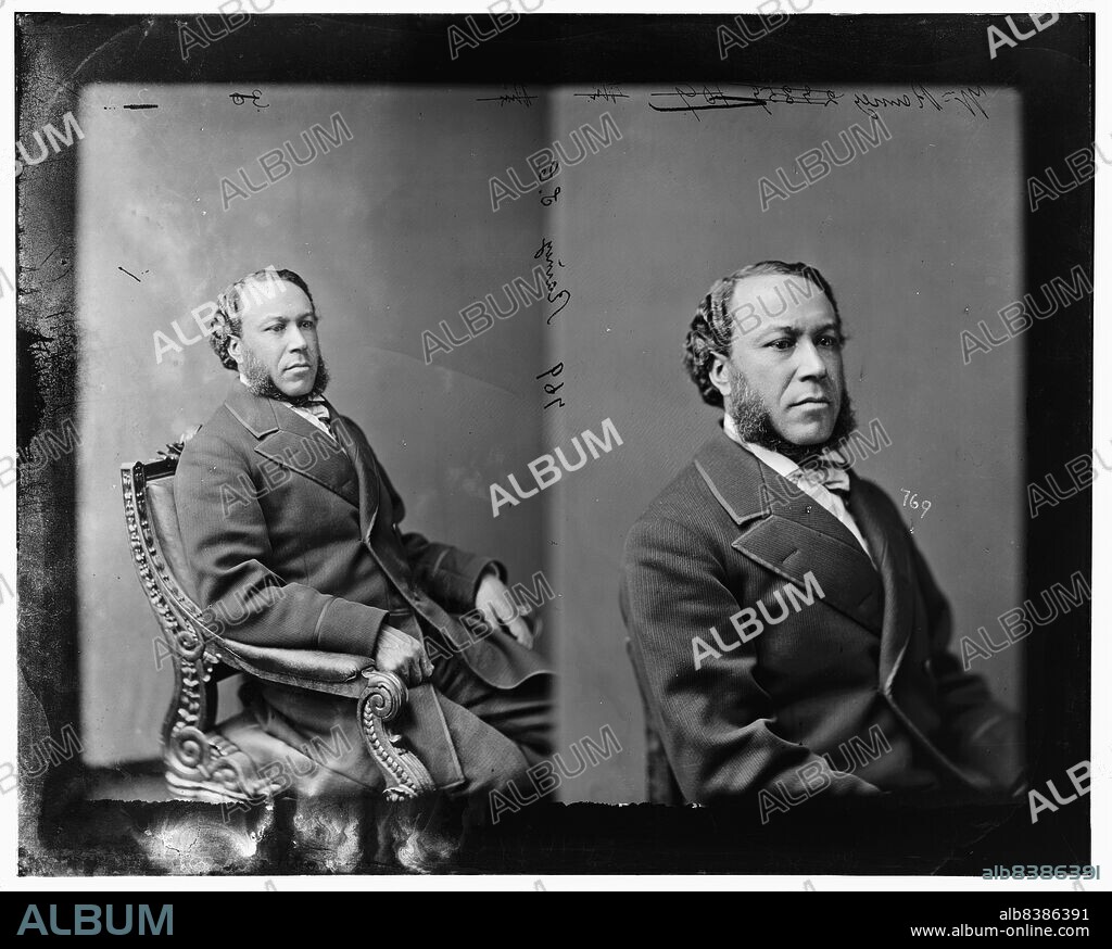 Joseph Hayne Rainey of South Carolina, 1865-1880. Rainey, Hon. Joseph Hayne of S.C., between 1865 and 1880. [Politician, barber, banker. Born into slavery, he was the first black person to serve in the United States House of Representatives and the second black person (after Hiram Revels) to serve in the United States Congress. During the Civil War he was conscripted by the Confederates to work on fortifications in Charleston. Escaped to Bermuda and worked as a barber; supported legislation that became known as the Enforcement Acts, to suppress the violent activities of the Ku Klux Klan; supported what was finally passed as the Civil Rights Act of 1875].