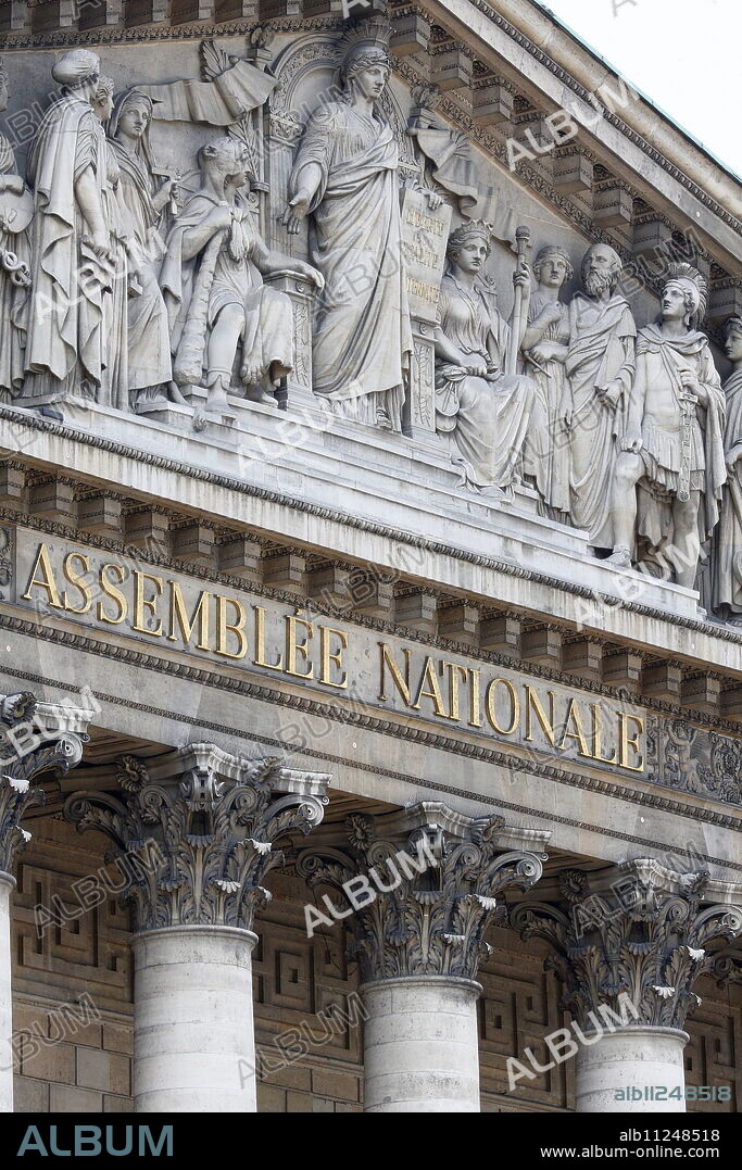 Palais Bourbon, French National Assembly, Paris, France, Europe.