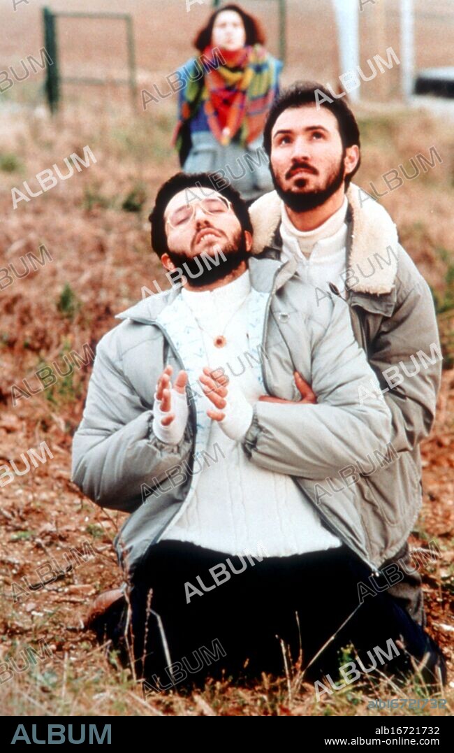 Italian stigmatic Giorgio Bongiovanni who received his stigmata during a visit to Fatima. The five passion marks bleed almost daily. Photograph shows him during rapture, supported by brother, as he has a vision of the Virgin Mary - 1993 - © TopFoto / Fortean.