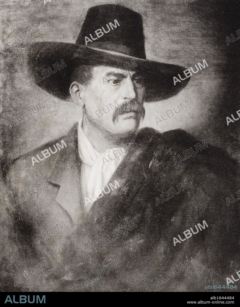 Sir Richard Francis Burton, 1821-1890. British explorer, translator, writer, soldier, orientalist, ethnologist, linguist, poet, hypnotist, fencer and diplomat. Painted in 1879 by Madame Gutmansthal de Benvenuti, Trieste. From the book The Life of Captain Sir Richard Burton, volume II, by his wife Isabel Burton, published 1893.