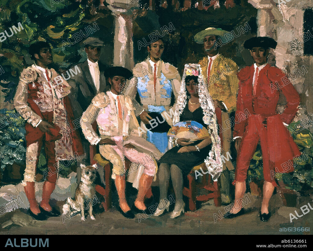 JUAN BELMONTE (1892-1962)  Y SU CUADRILLA - MATADOR DE TOROS ESPAÑOL.