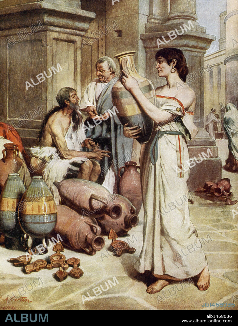 HISTORIA DE LA ANTIGUA GRECIA. Vendedor de ánforas.