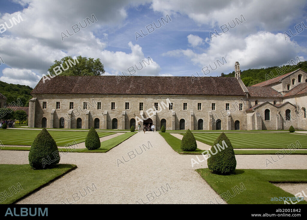 Fontenay Abbey was founded by St. Bernard in 1118. It is one of the oldest Cistercian abbeys founded from Citeaux, the first monastery of the Cistercian reform founded in 1098. The abbey flourished between the 12th and 15th centuries, when over 200 monks served in the community. By the time of the French Revolution, there were no more than a dozen monks at Fontenay. The abbey continues to be the property of the Aynard family and since 1981 it is classified in the UNESCO World Heritage list.