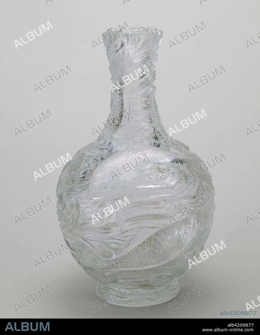 THOMAS WEBB & SONS. "Rock Crystal" Vase. Thomas Webb & Sons; Stourbridge, England, founded 1837. Date: 1889. Dimensions: H. 30.5 cm (12 in.). Glass. Origin: Stourbridge.