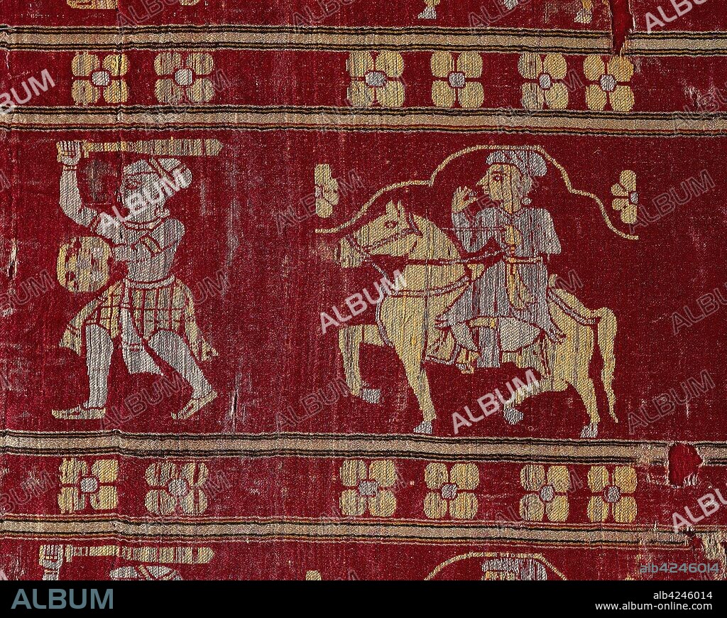 Tent Hanging (Part of a Larger Piece), 1560-1610. India, Gujarat, Ahmadabad, 16th-early 17th century. Lampas weave, silk; overall: 94 x 172.4 cm (37 x 67 7/8 in.).