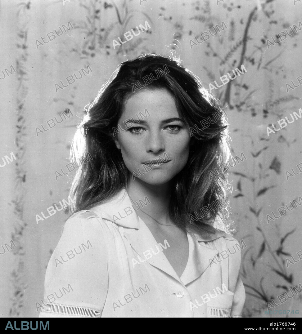 A portrait of Charlotte Rampling. A portrait of the British film actress Charlotte Rampling. 1970s.