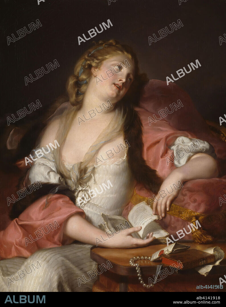 AUGUSTE BERNARD, CALLED BERNARD D'AGESCI. Lady Reading the Letters of Heloise and Abelard. Auguste Bernard d'Agesci; French, 1756-1829. Date: 1770-1790. Dimensions: 32 × 25 1/2 in. (81.3 × 64.8 cm). Oil on canvas. Origin: France.