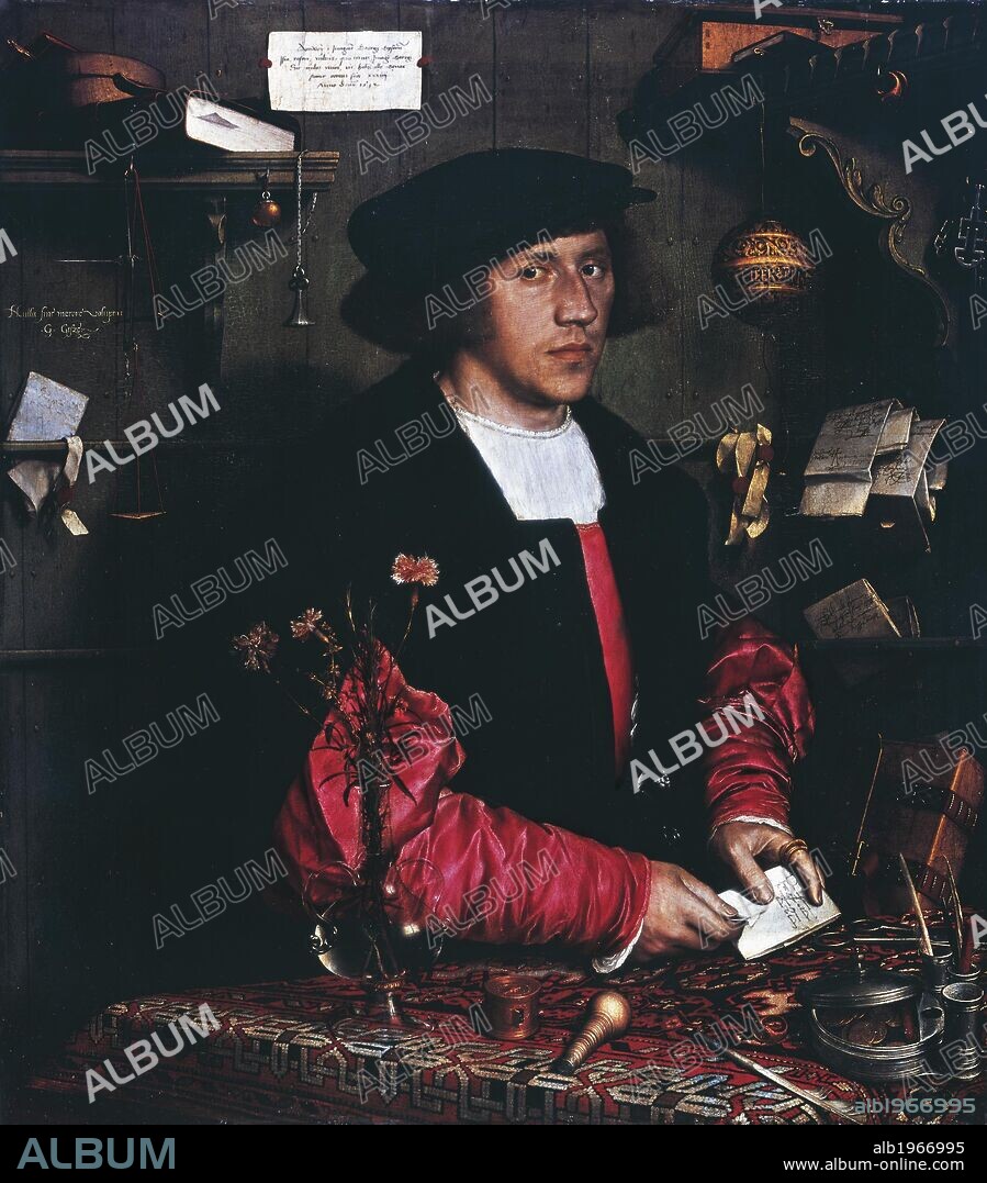 Portrait of Georg Gisze, 1532, by Hans Holbein the Younger (1497 or 1498-1543).