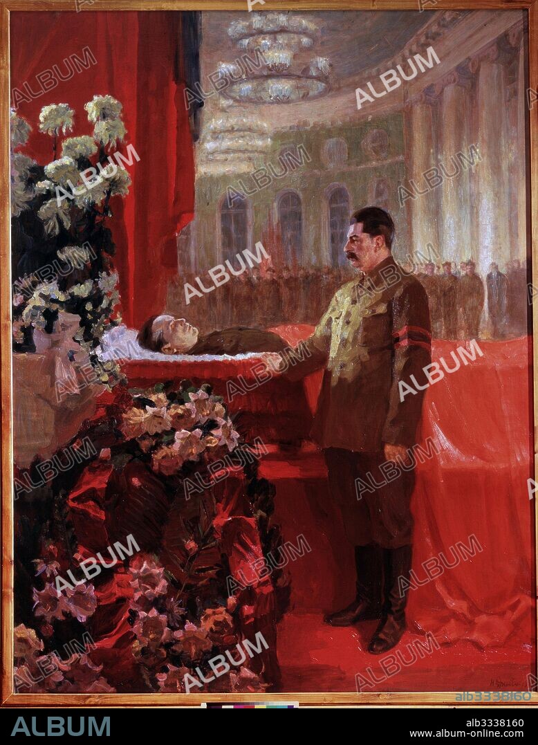 NIKOLAI CHRISTOFOROVICH RUTKOVSKY. Joseph Stalin before the Sergei Kirov's coffin.