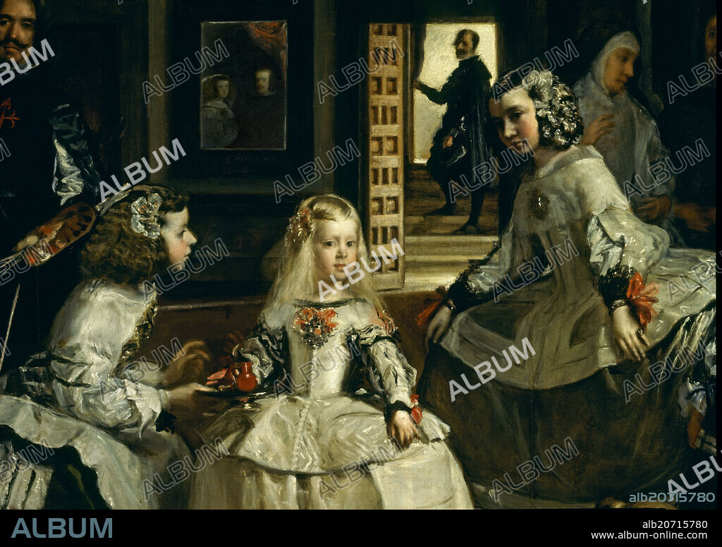 DIEGO VELAZQUEZ (1599-1660). 'Las Meninas, or The Family of Felipe IV' (detail), c. 1656, Oil on canvas, P01174.