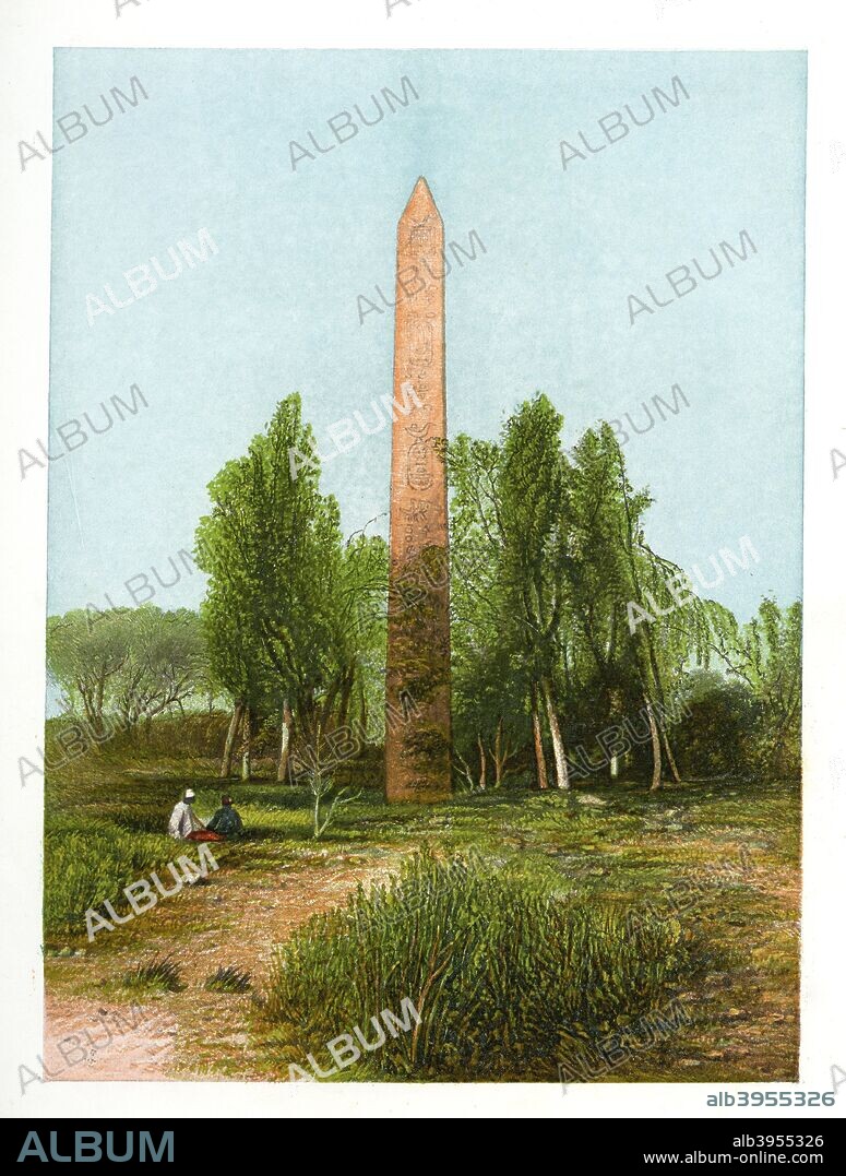 Obelisk at Heliopolis, Egypt, c1870. Illustration from Sinai and Jerusalem; or Scenes from the Bible Lands by the Rev FW Holland, (London, c1870).