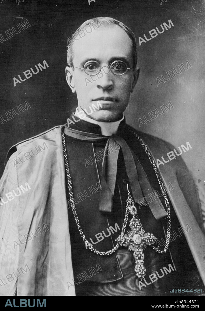 Cardinal Pacelli elected PopePhoto Shows:- Cardinal Pacelli. March 2nd 1939 PN.R.Cardinal Eugenio Pacelli, Papal secretary of state during the Pontificate of Pius XI, has been elected Pope at the Conclave in the Vatican. He has chosen the name of Pius XII. May 20, 1932. (Photo by Stock).