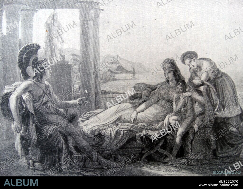 Aeneas and Dido by Pierre-Narcisse Guérin (1774-1833) French painter. Dated 19th Century.