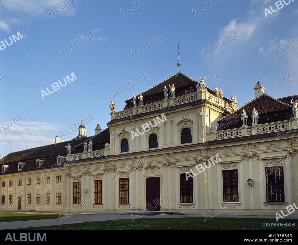 Belvedere. Lower Belvedere. 1714-1716. Built by Johann Lukas von Hildebrandt (1668-1745). Vienna. Austria.