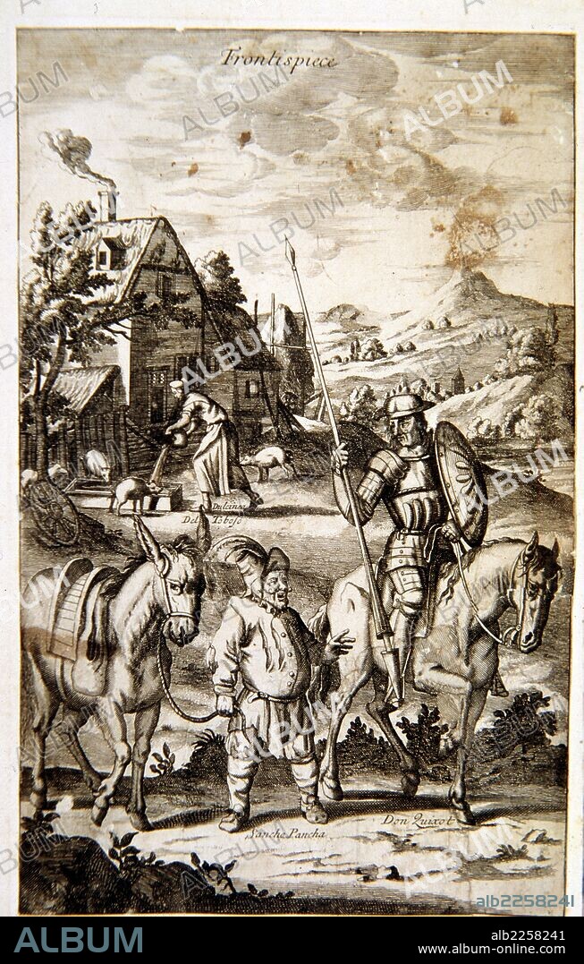 CERVANTES SAAVEDRA, MIGUEL. QUIJOTE DON. ESCRITOR ESPAÑOL. ALCALA DE HENARES 1547-1616. " DON QUIJOTE DE LA MANCHA " , EDICION LONDRES 1620. IMPRENTA DE EDWARD BLOUNT. BIBLIOTECA NACIONAL. MADRID.
