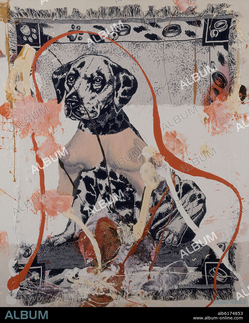 JORGE GALINDO. DALMATA - COLLAGE-  LA VIDA DE LAS BÊTES- 1999.