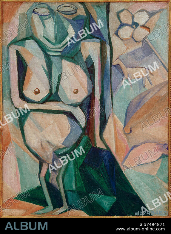 NATALIA SERGEJEWNA GONTSCHAROWA. Gontscharowa, Natalija Sergejewna 1881-1962. "Gottheit der Fruchtbarkeit", 1909/10. Öl auf Leinwand, 70,5 × 57,5 cm. Inv. Nr. Sch.-1580 (1989). Moskau, Staatliche Tretjakow-Galerie.