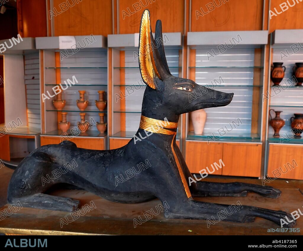 Replication of the Anubis Shrine was part of the grave gods of Tutankhamen (18th Dynasty. New Kingdom). The tomb (KV62) was discovered almost intact on 4 November 1922 in the Valley of the Kings in west Thebes by Howard Carter.
