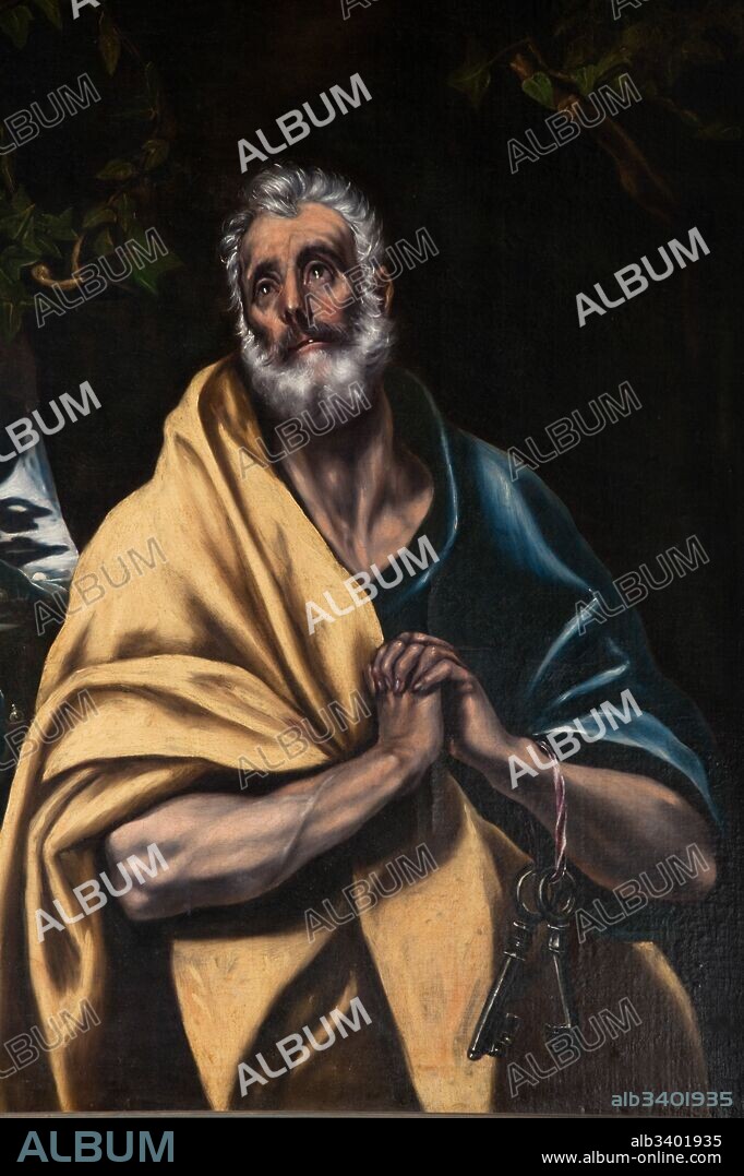 El Greco y taller / "Las lágrimas de San Pedro" (detalle), c. 1600, Pintura (óleo sobre tela), 111 x 88,6 cm.