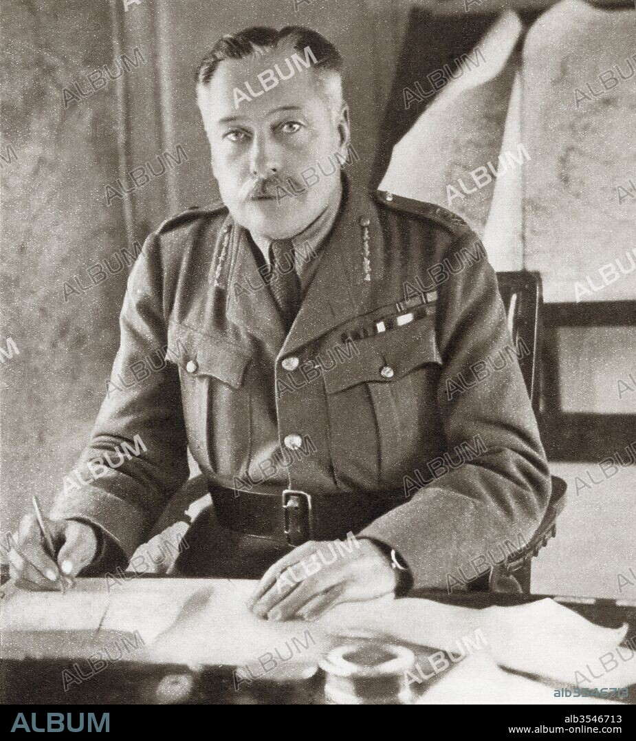 Field Marshal Douglas Haig, 1st Earl Haig, 1861 – 1928. British senior officer during World War I. From The Story of 25 Eventful Years in Pictures, published 1935.