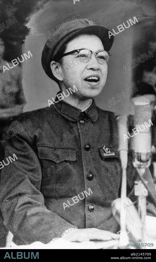 Jiang Qing (Mme. Mao) addressing the Red Guards, March 19, 1969. (Photo by: Sovfoto/UIG via Getty Images).