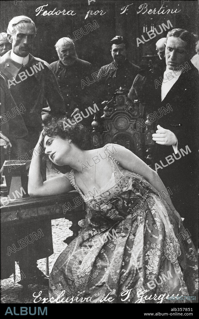 FRANCESCA BERTINI in FEDORA, 1916, directed by GUSTAVO SERENA. Copyright CAESAR FILM.