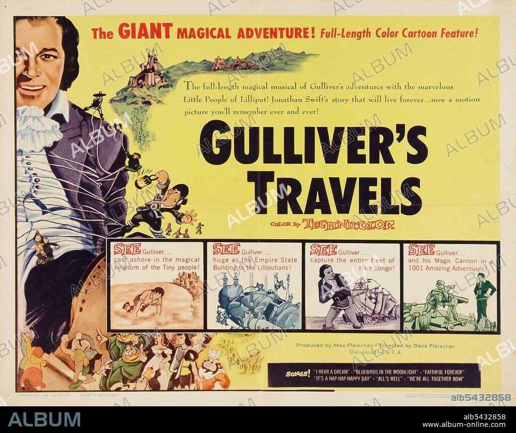 LES VOYAGES DE GULLIVER, 1939 (GULLIVER'S TRAVELS), réalisé par DAVE FLEISCHER. Copyright Fleischer Studios.