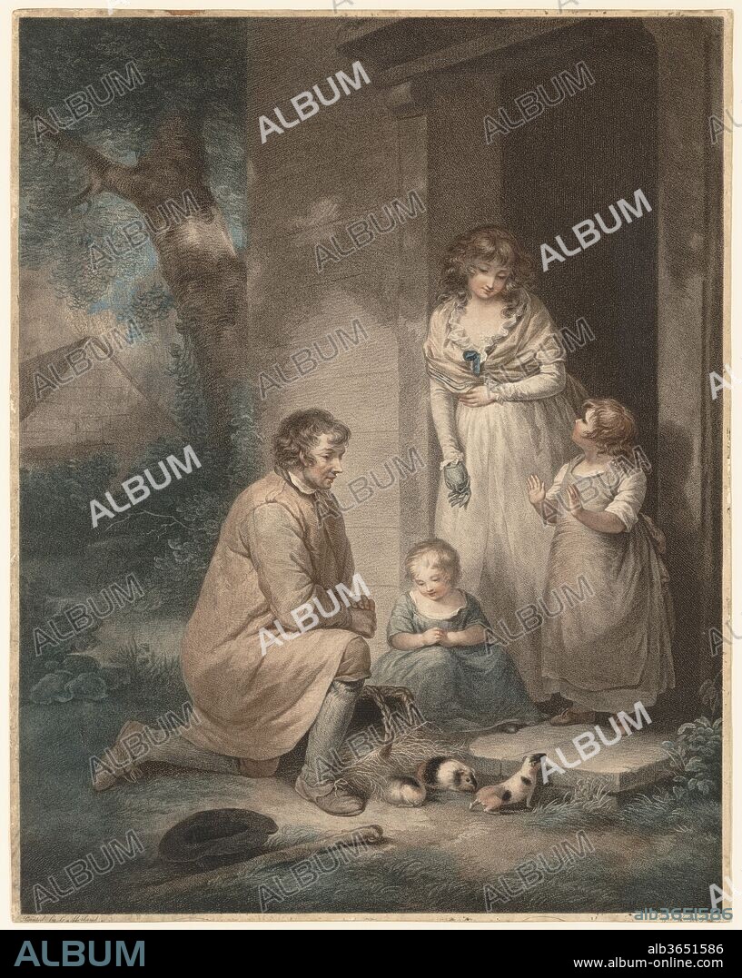 Guinea Pigs. Artist: Thomas Gaugain (British, London 1756-ca. 1810 London); After George Morland (British, London 1763-1804 London). Dimensions: image: 20 3/8 x 15 15/16 in. (51.8 x 40.5 cm)
sheet (trimmed to plate): 20 3/4 x 16 5/16 in. (52.7 x 41.4 cm). Printer: Peter Gaugain (British, active 1782-1799). Publisher: Thomas Gaugain (British, London 1756-ca. 1810 London). Date: 1789.