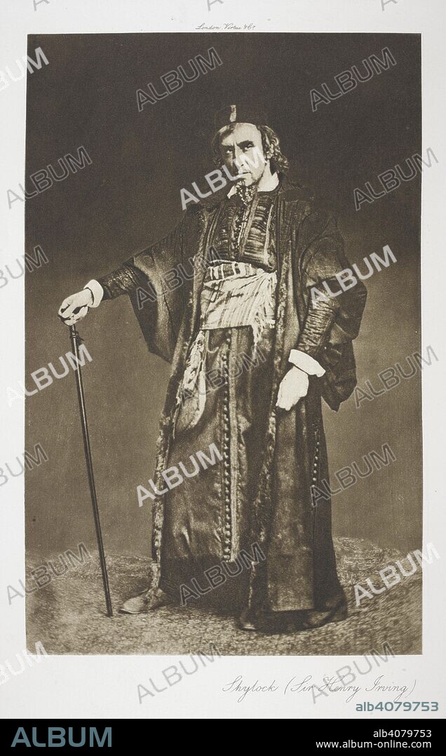 WILLIAM SHAKESPEARE. A portrait of Sir Henry Irving as Shylock. The Plays of Shakespeare, with notes by Charles Knight, and illustrations in photogravure. London : Virtue & Co., [1906-10]. Source: Tab.1328.a.2, frontispiece. Language: English.