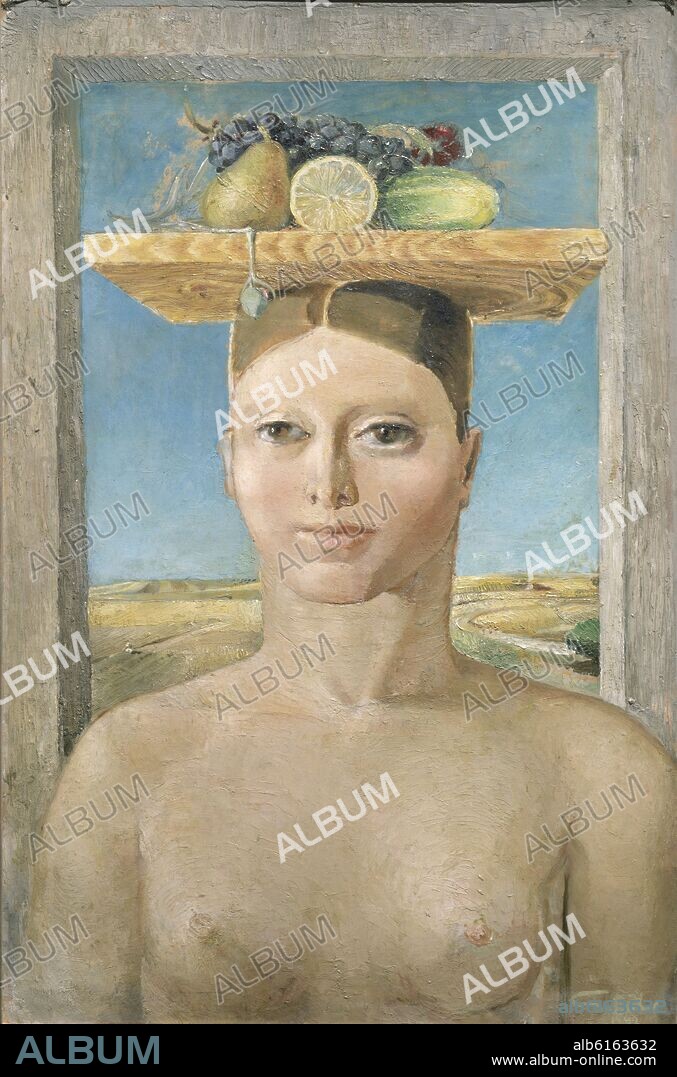 GREGORIO DEL OLMO (1921-1977). MUJER CON FRUTAS.
