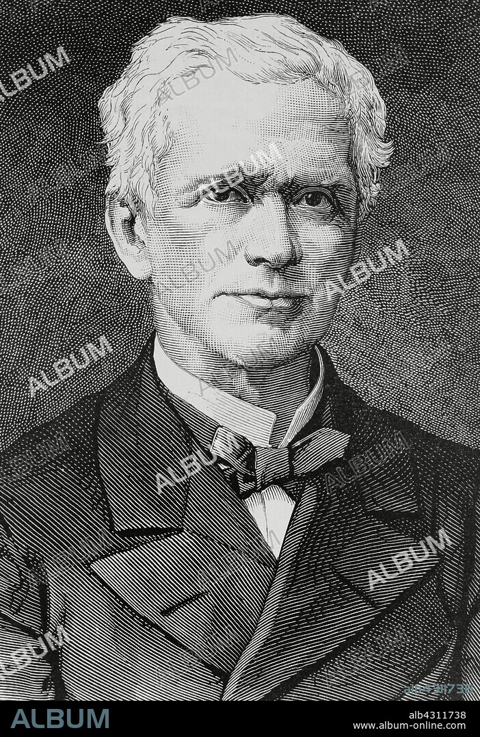 Antonio Varas de la Barra (1817-1886). Abogado y político chileno. Senador, diputado, presidente del senado y ministro. Uno de los fundadores del Partido Nacional o Montt-Varista. Grabado por Vela. La Ilustración Española y Americana, 8 de julio de 1883.