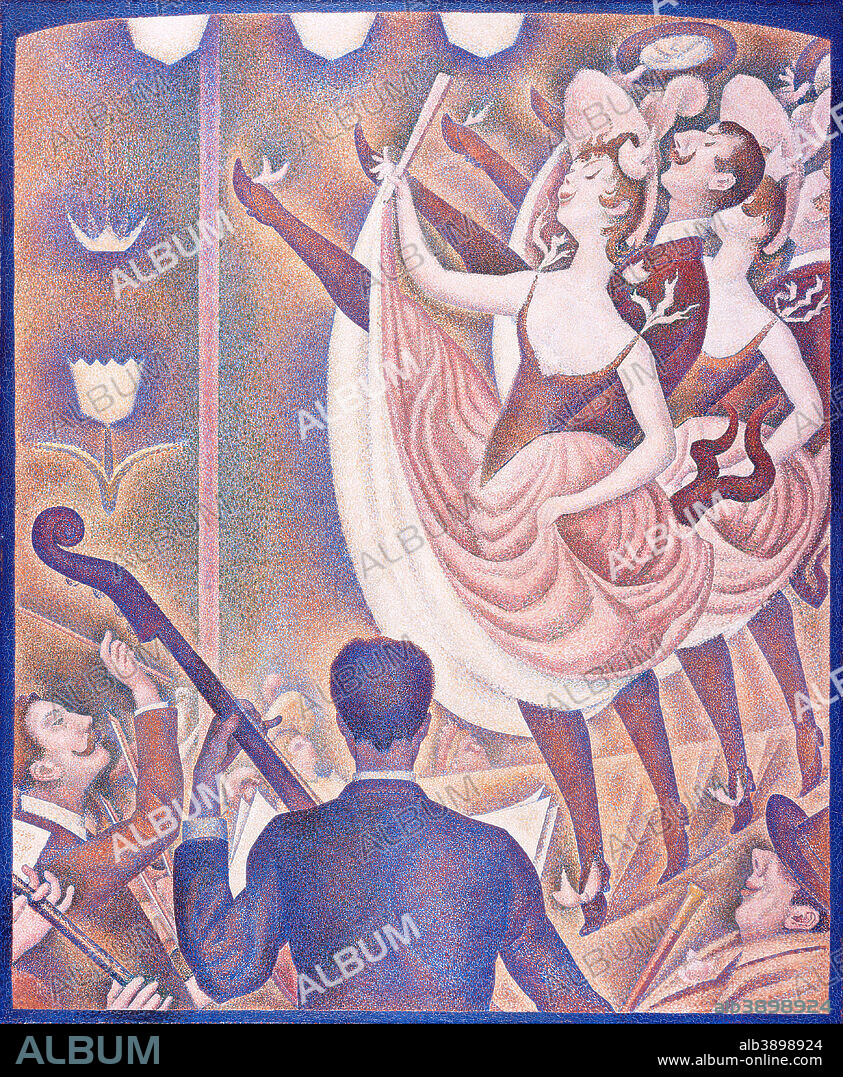 GEORGES SEURAT. Le Chahut. Date/Period: 1889 - 1890. Painting. Oil on canvas. Height: 1,700 mm (66.92 in); Width: 1,410 mm (55.51 in).